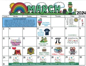 March 2024 Activity Calendar